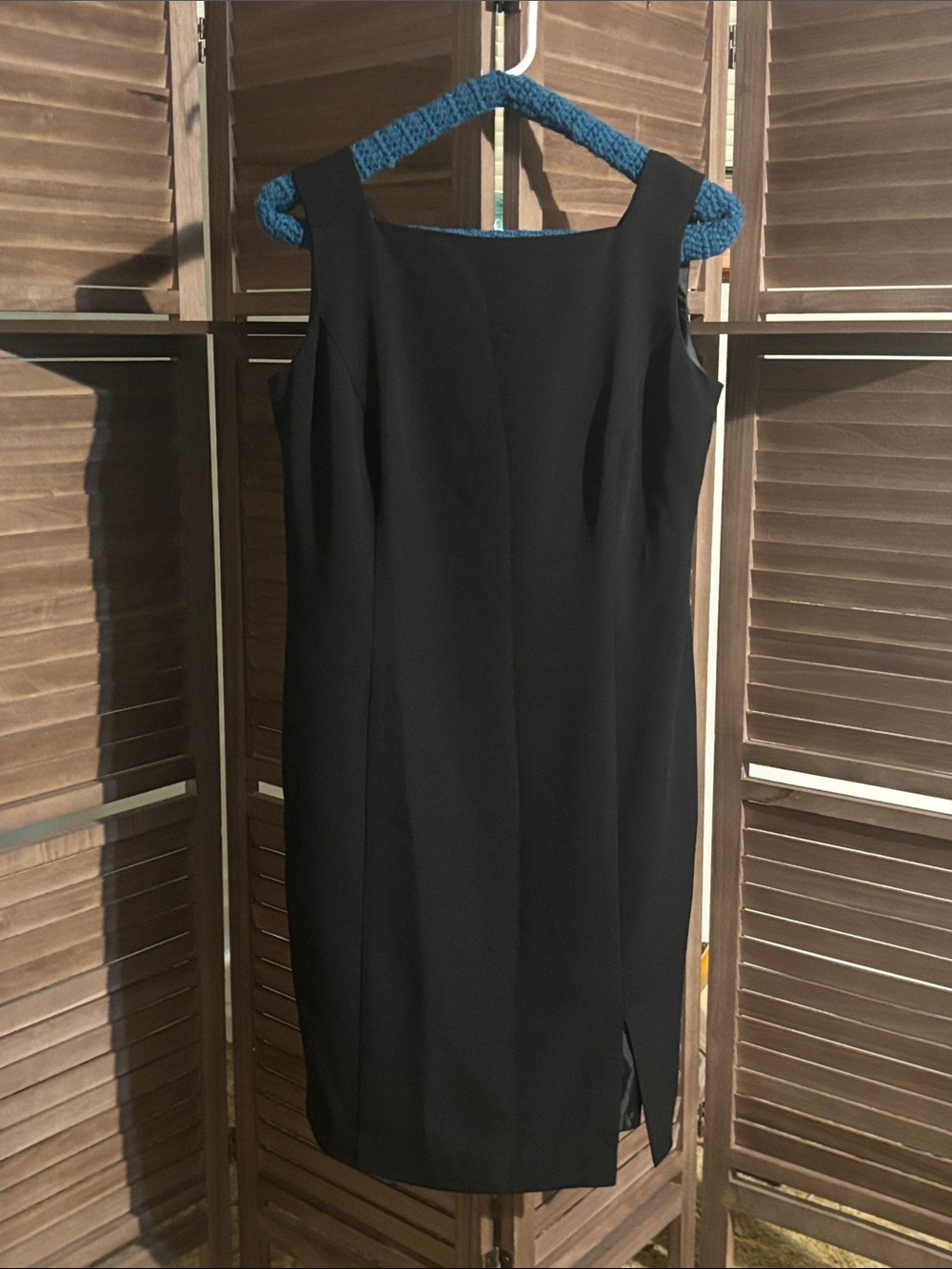 Virgo Black Midi Sheath Dress